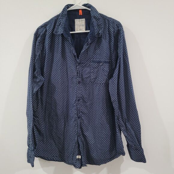 Colours Alexander Julian Mens Button Up Shirt Size XL Blue White Floral - Picture 1 of 7